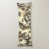 霧雨で茶色のイメージにベージュの筋が付く ボディピロー (裏面 (縦))