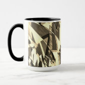 霧雨で茶色のイメージにベージュの筋が付く マグカップ (左)