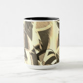 霧雨で茶色のイメージにベージュの筋が付く マグカップ (中央)