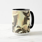 霧雨で茶色のイメージにベージュの筋が付く マグカップ (正面右)