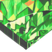 霧雨で赤いイメージの上に緑がかった筋 テーブルクロス (アングル)