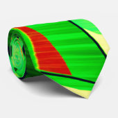 霧雨で赤いイメージの上に緑がかった筋 ネクタイ (ロール)