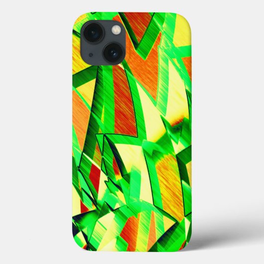 霧雨で赤いイメージの上に緑がかった筋 Case-Mate iPhoneケース (裏面)