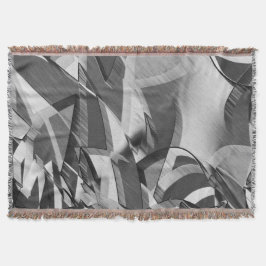 霧雨で黒いイメージの上に灰色のストリーク スローブランケット