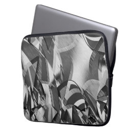 霧雨で黒いイメージの上に灰色のストリーク ラップトップスリーブ