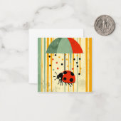 霧雨と喜び：ラディバグの喜びの散水 ノートカード (正面/裏面インサイチュ)