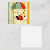 霧雨と喜び：ラディバグの喜びの散水 ノートカード (正面/裏面)