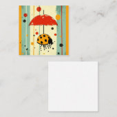 霧雨と喜び：ラディバグの喜びの散水 ノートカード (正面/裏面)