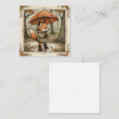 霧雨と喜び：魅惑的なキツネ雨 ノートカード (正面/裏面)