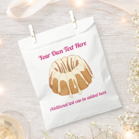 霧雨の釉薬と完璧なバンド – Guglhupf Cake フェイバーバッグ (クリップ留めされた状態)