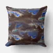 霧雨の降る変位を持つ非常に素朴な暗雲 クッション (正面)