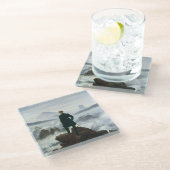 霧1818年の海の上の放浪者 ガラスコースター (アングル)