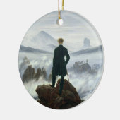 霧1818年の海の上の放浪者 セラミックオーナメント (左)