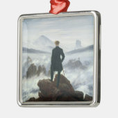 霧1818年の海の上の放浪者 メタルオーナメント (左)