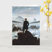 霧-カスタマイズ可能なカードの海の上の放浪者 カード (黄色い花)