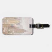 霧|ニューヨークシティのマンハッタン ラゲッジタグ (正面横)