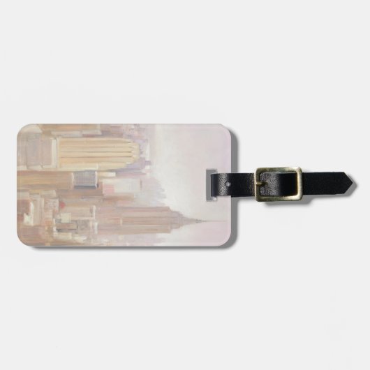 霧|ニューヨークシティのマンハッタン ラゲッジタグ (正面横)