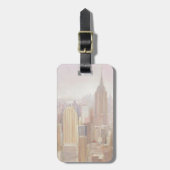 霧|ニューヨークシティのマンハッタン ラゲッジタグ (正面縦)