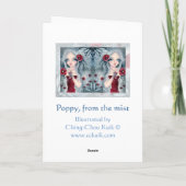 霧-空白のなカードからのケシ、 カード (裏面)