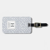 霧 | Pastel Leopard Printモノグラム ラゲッジタグ (正面横)