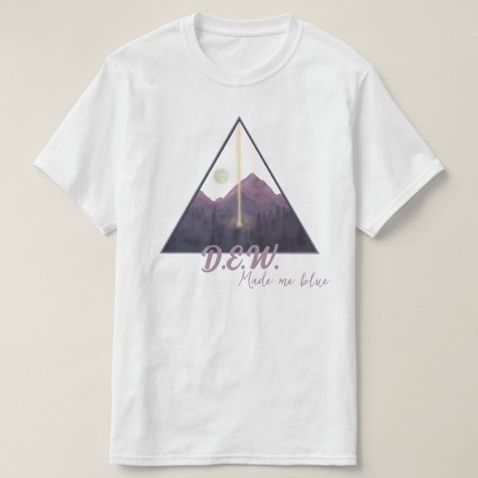 露で青くなった Tシャツ (デザイン正面)