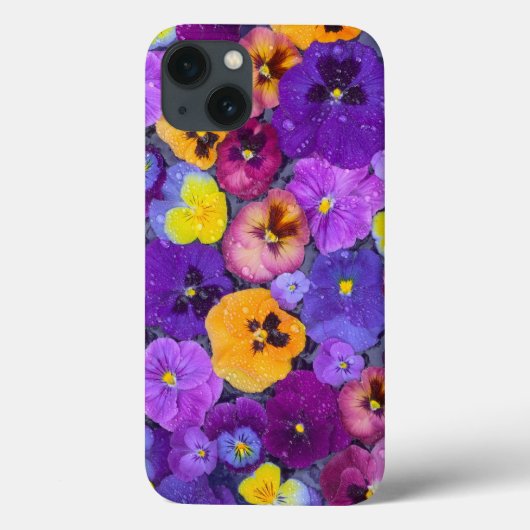 露で鳥風呂に浮かんでいるパニ色の花 Case-Mate iPhoneケース (裏面)