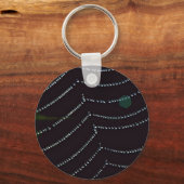 露に覆われたクモの巣 キーホルダー (正面)