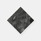 露に覆われたクモの巣 スタンダードカクテルナプキン (角)
