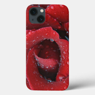 露に覆われた赤飾いバラの墓場 iPhone 13ケース