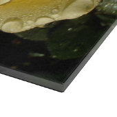 露のまな板を持つ黄色バラ カッティングボード (角)