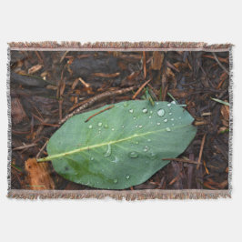露の付いた葉 スローブランケット