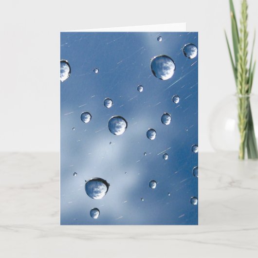 露の水滴は雲の詩を保持 カード (正面)