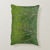 露の水滴を有するスパイダーウェブ抽象芸術 アクセントクッション (裏面(縦))