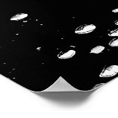 露の滴る繊細な蝶 ポスター (角)