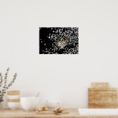 露の滴る繊細な蝶 ポスター (キッチン)