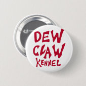 露の爪の犬小屋のルビー色の赤いボタン 缶バッジ (正面&裏面)