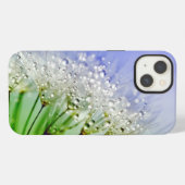 露の雫がついたタンポポの種 iPhoneケース (裏面横)