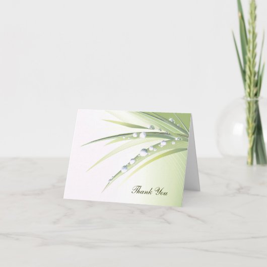 露の雫の感謝 サンキューカード (正面)