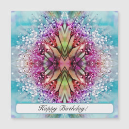 露カラフル滴に覆われたタンポポ