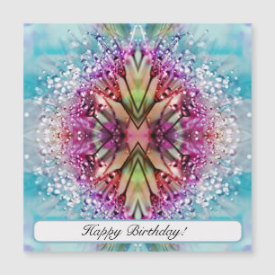 露カラフル滴に覆われたタンポポ