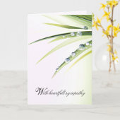 露ドロップ悔やみや弔慰 カード (黄色い花)