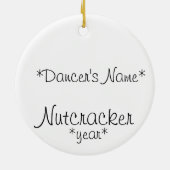 露パーソナライズされた滴フェアリーの形見くるみ割り セラミックオーナメント (裏面)