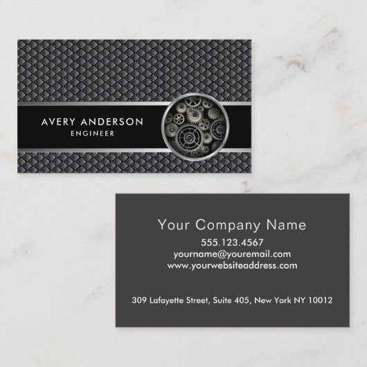 露出したギアの外観 名刺 (正面/裏面)