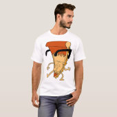 露出したピザスライス Tシャツ (正面フル)