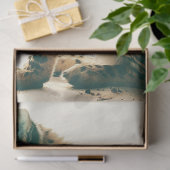 露出サンセットデジタルアートの切り離し上にチーター 薄葉紙 (ギフト)