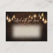 露出レンガエジソンライト表示ブライダルシャワー エンクロージャーカード (裏面)
