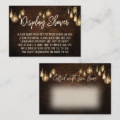 露出レンガエジソンライト表示ブライダルシャワー エンクロージャーカード (正面/裏面)