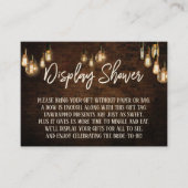 露出レンガエジソンライト表示ブライダルシャワー エンクロージャーカード (正面)