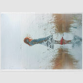 露出写真の赤毛の女の子のデコページ 薄葉紙 (正面)