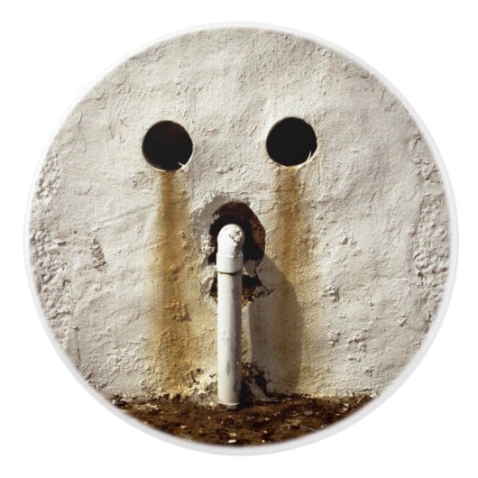 露出水管 セラミックノブ (正面)